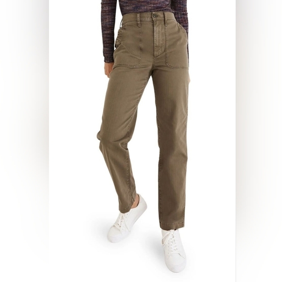 Madewell The Curvy Perfect Vintage Straight Workwear Pants - Picture 1 of 7